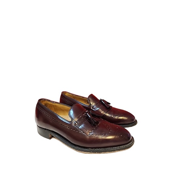 Johnston & Murphy Limited Men\'s Size 9.5 D/B 10462 Burgundy Loafers Tassels Kilt main image 14